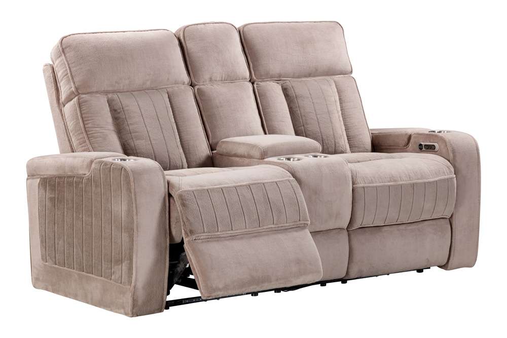 Parker House -  Equinox - Mushroom Power Console Loveseat - MEQU#822CPH-MURM veiw 2