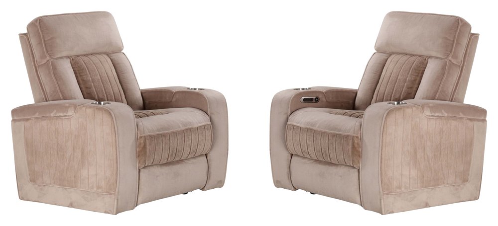 Parker House - Equinox - Mushroom Power Recliner (Set of 2) - Mushroom - MEQ-KIT-812P2-2-MURM view 1