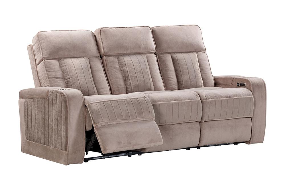 Parker House - Equinox - Mushroom Power Reclining Sofa and Two Recliners - MEQU-411PH-MURM view 3