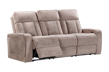 Parker House - Equinox - Mushroom Power Reclining Sofa, Loveseat and Recliner - MEQU-421PH-MURM view 3