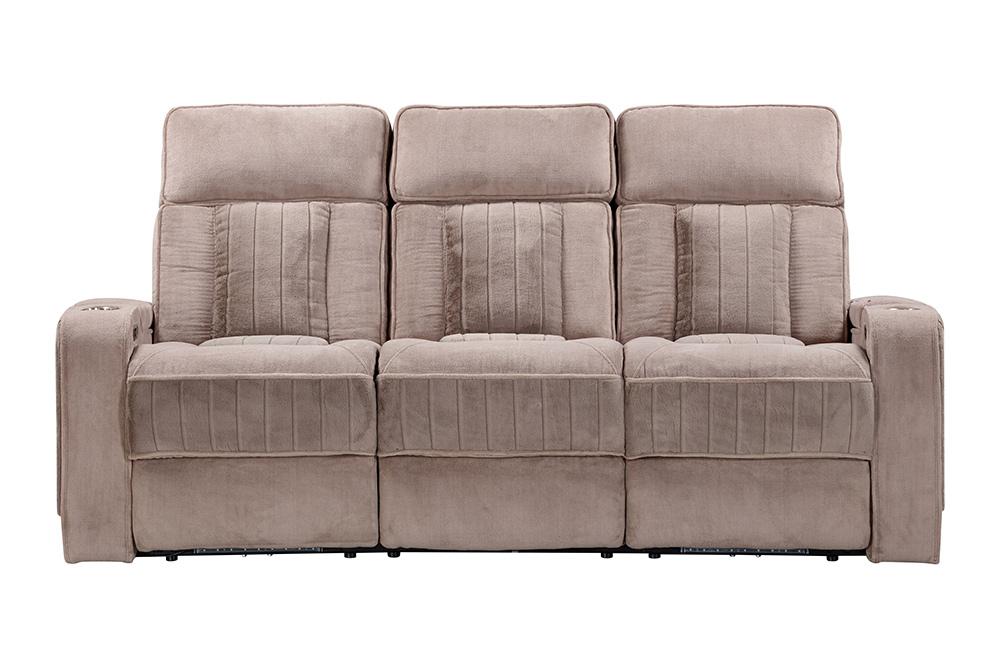 Parker House - Equinox - Mushroom Power Reclining Sofa, Loveseat and Recliner - MEQU-421PH-MURM view 4