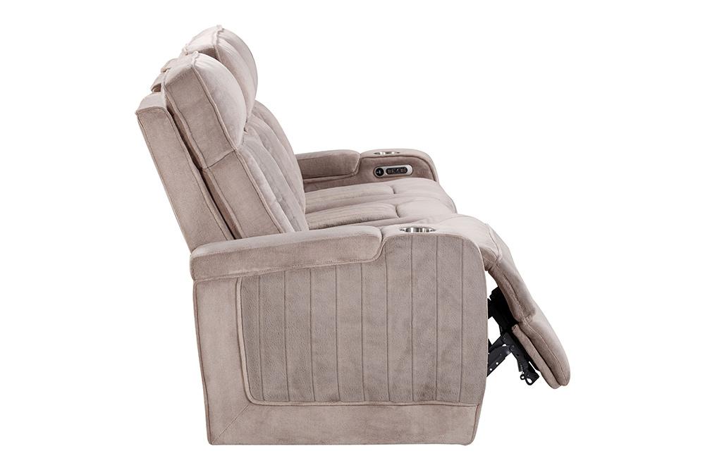 Parker House - Equinox - Mushroom Power Reclining Sofa, Loveseat and Recliner - MEQU-421PH-MURM view 6