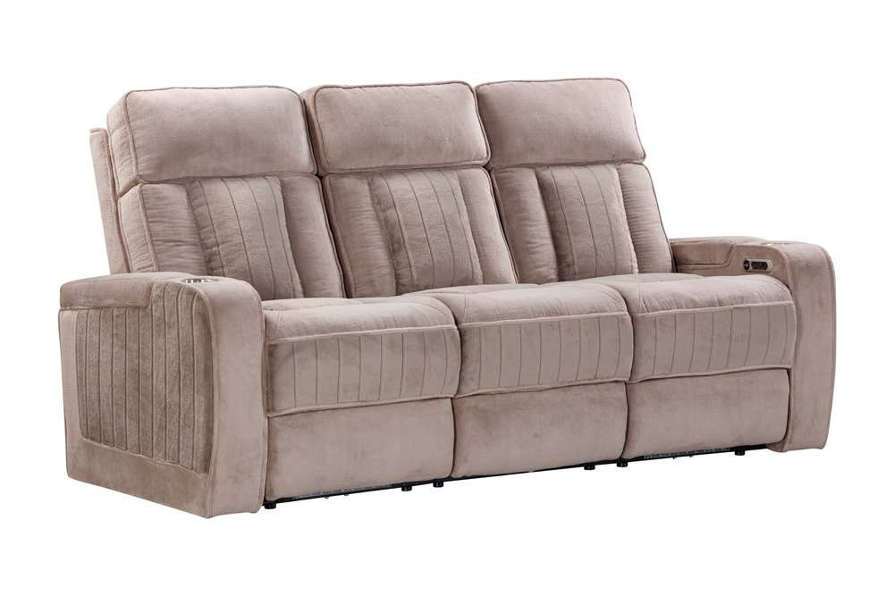 Parker House -  Equinox - Mushroom Power Reclining Sofa with Drop Down Table - MEQU#834PH-MURM veiw 1