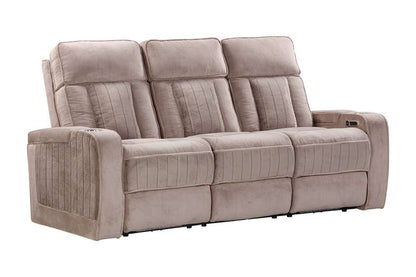 Parker House -  Equinox - Mushroom Power Reclining Sofa with Drop Down Table - MEQU#834PH-MURM veiw 1
