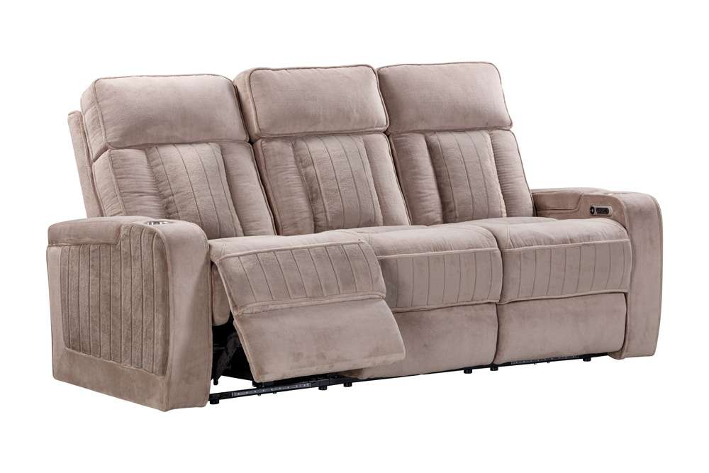 Parker House -  Equinox - Mushroom Power Reclining Sofa with Drop Down Table - MEQU#834PH-MURM veiw 2