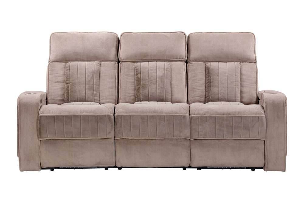 Parker House -  Equinox - Mushroom Power Reclining Sofa with Drop Down Table - MEQU#834PH-MURM veiw 3