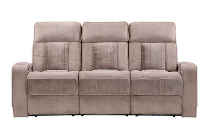 Parker House -  Equinox - Mushroom Power Reclining Sofa with Drop Down Table - MEQU#834PH-MURM veiw 3