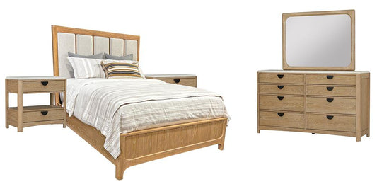 Parker House - Escape - Bedroom King Panel Bed 2 Nightstands and Dresser with Mirror - BESC-5PC-1266-DMN2 veiw 1