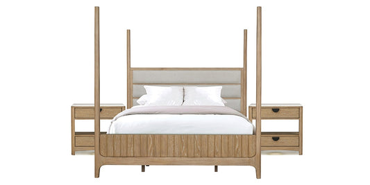 Parker House - Escape - Bedroom King Poster Bed with 2 Nightstands - BESC-3PC-1166-N2 veiw 1