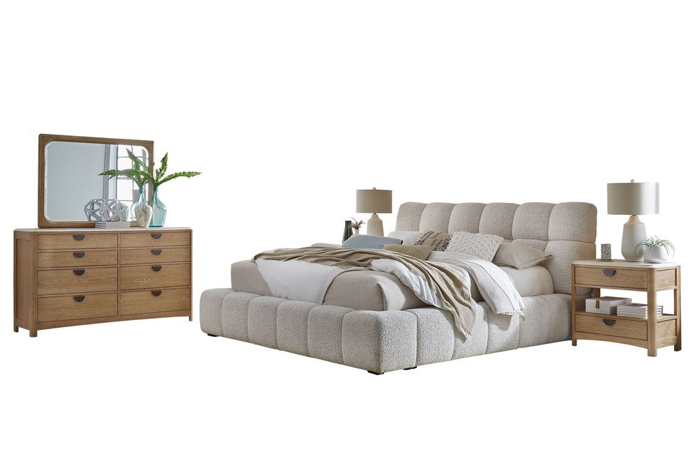 Parker House - Escape - Bedroom King Upholstered Bed with 2 Nightstands and Dresser with Mirror - BESC-KIT-K5DMN2-FYRR view 2