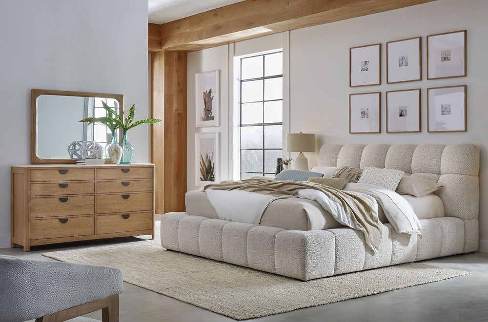 Parker House - Escape - Bedroom King Upholstered Bed with Dresser and Mirror - BESC-KIT-K3DM-FYRR view 1