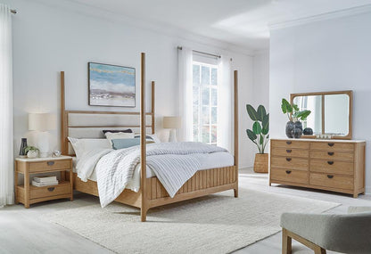 Parker House - Escape - Bedroom Queen Poster Bed 2 Nightstands and Dresser with Mirror - BESC-5PC-1150-DMN2 veiw 2