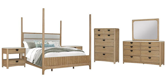 Parker House - Escape - Bedroom Queen Poster Bed 2 Nightstands Dresser with Mirror and Chest - BESC-6PC-1150-DMN2C veiw 1