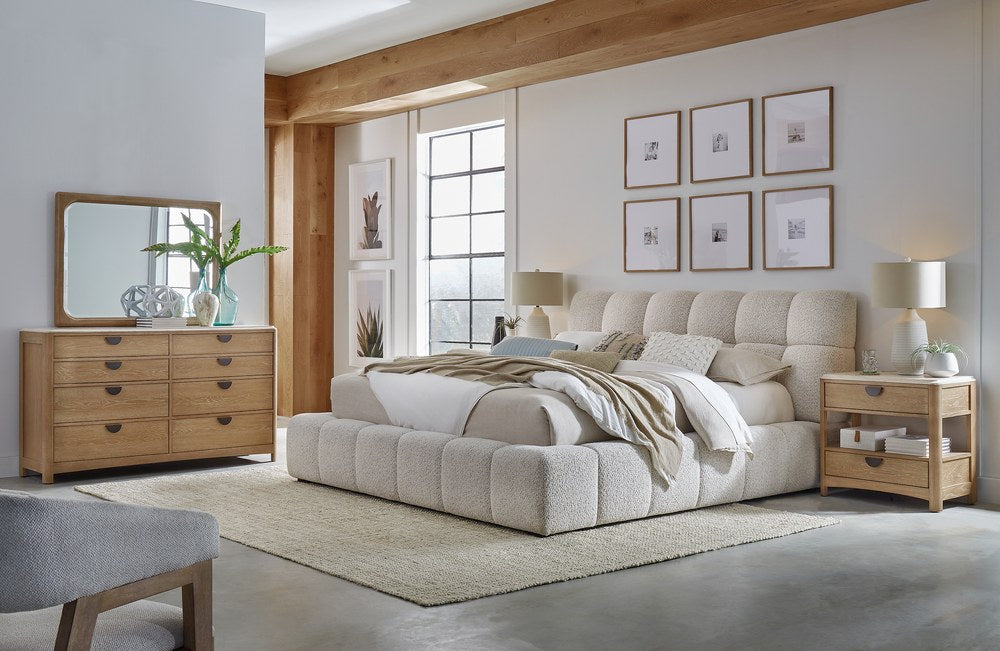 Parker House - Escape - Bedroom Queen Upholstered Bed 2 Nightstands and Dresser with Mirror - BESC-KIT-Q5DMN2-FYRR view 1
