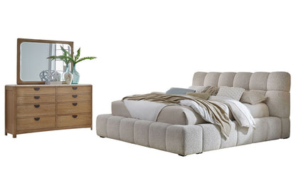 Parker House - Escape - Bedroom Queen Upholstered Bed with Dresser and Mirror - BESC-KIT-Q3DM-FYRR view 2
