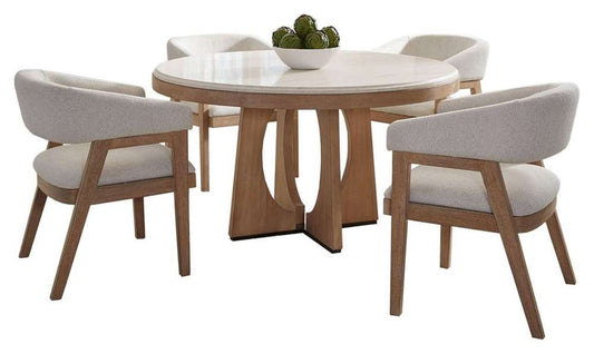 Parker House -  Escape - Dining 54in Round Table with 4 barrel chairs - DESC-5PC-54RND-2118 veiw 1