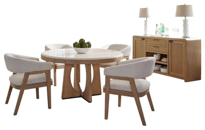 Parker House -  Escape - Dining 54in Round Table with buffet server & 4 barrel chairs - DESC-6PC-54RND-72-2118 view 1