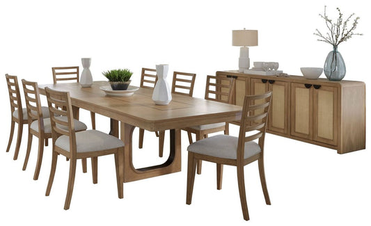 Parker House - Escape - Dining 84 Inch Rectangular Extendable Table with Console and 8 Ladderback Chairs - Glazed Natural Oak Mirage Mist - DESC-10PC-84REC-90-2018 view 2