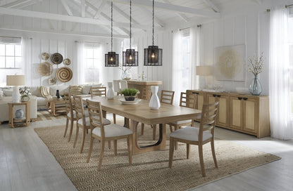 Parker House - Escape - Dining 84 Inch Rectangular Extendable Table with Console and 8 Ladderback Chairs - Glazed Natural Oak Mirage Mist - DESC-10PC-84REC-90-2018 view 3