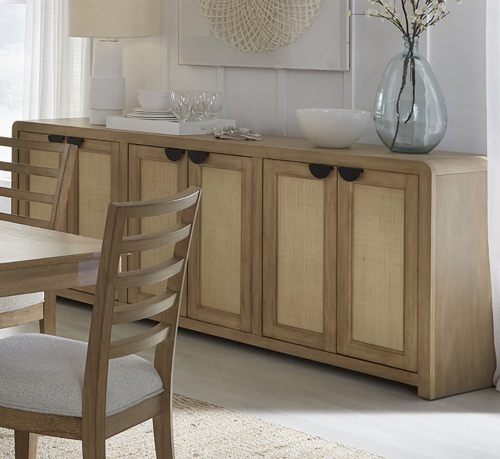 Parker House - Escape - Dining 84 Inch Rectangular Extendable Table with Console and 8 Ladderback Chairs - Glazed Natural Oak Mirage Mist - DESC-10PC-84REC-90-2018 view 6