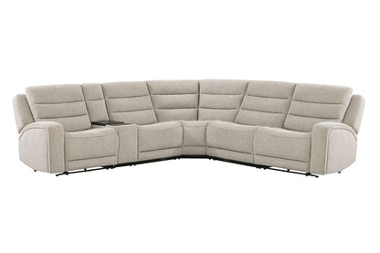 Parker House - Felix - Mari Fawn 6 Piece Zero Gravity Power Reclining Sectional with Beverage Cooler Console - Mari Fawn - MFLX-KIT-6C-P2Z-MAFA view 2