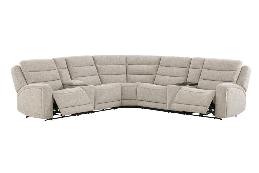 Parker House - Felix - Mari Fawn 7 Piece Zero Gravity Power Reclining Sectional with Beverage Cooler Console - Mari Fawn - MFLX-KIT-7C-P2Z-MAFA view 2