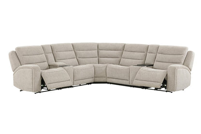 Parker House - Felix - Mari Fawn 7 Piece Zero Gravity Power Reclining Sectional with Beverage Cooler Console - Mari Fawn - MFLX-KIT-7C-P2Z-MAFA view 2