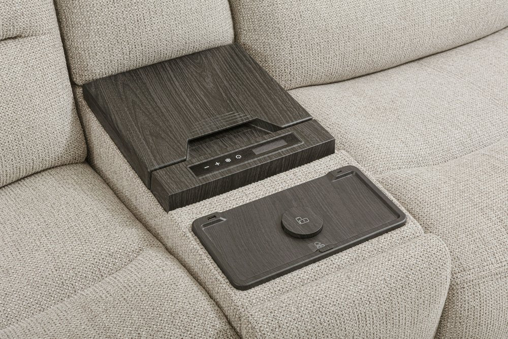 Parker House - Felix - Mari Fawn 7 Piece Zero Gravity Power Reclining Sectional with Beverage Cooler Console - Mari Fawn - MFLX-KIT-7C-P2Z-MAFA view 3