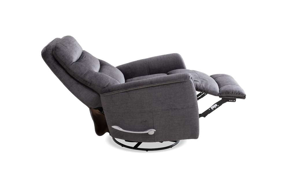 Parker House - Gemini - Capri Charcoal Manual Swivel Glider Recliner - MGEM#812GS-CCH view 4