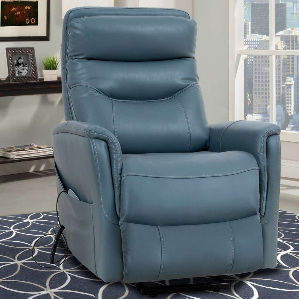 Parker House - Gemini - Softy Azure Power Lift Recliner with Articulating Headrest - MGEM#812LIFT-SFAZ view 4