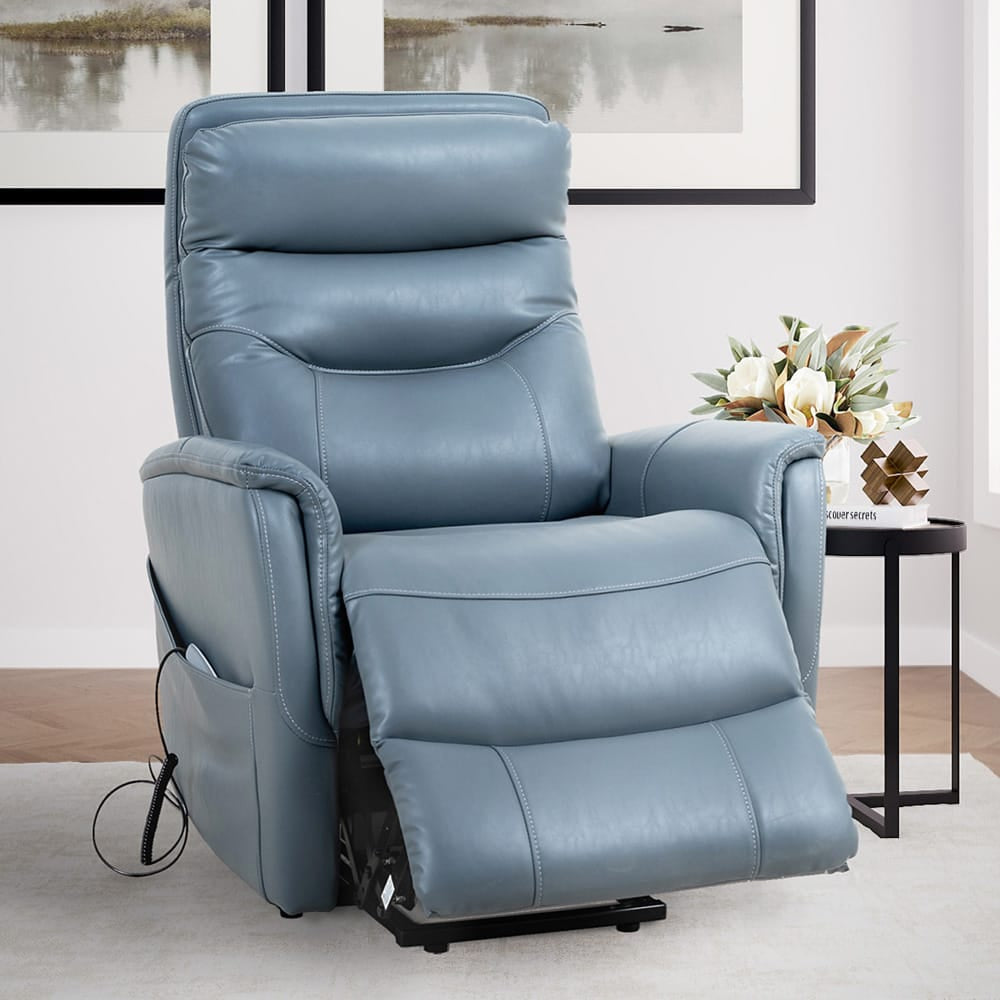 Parker House - Gemini - Softy Azure Power Lift Recliner with Articulating Headrest - MGEM#812LIFT-SFAZ view 7