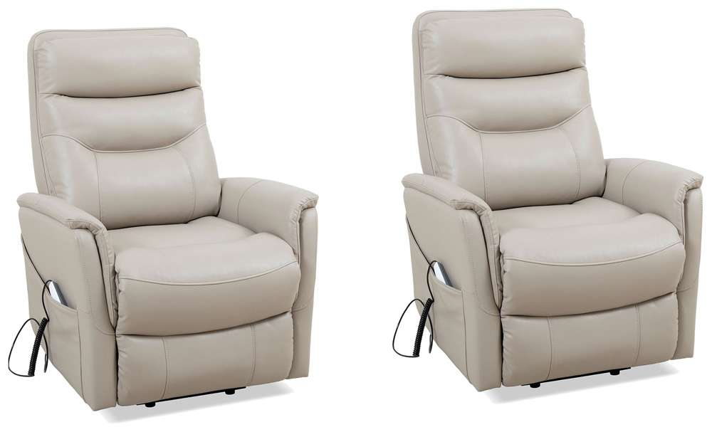 Parker House -  Gemini - Softy Ivory Power Lift Recliner with Articulating Headrest (Set of 2) - MGEM#812LIFT-2-SFIV view 1