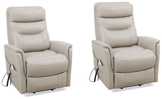 Parker House -  Gemini - Softy Ivory Power Lift Recliner with Articulating Headrest (Set of 2) - MGEM#812LIFT-2-SFIV view 1