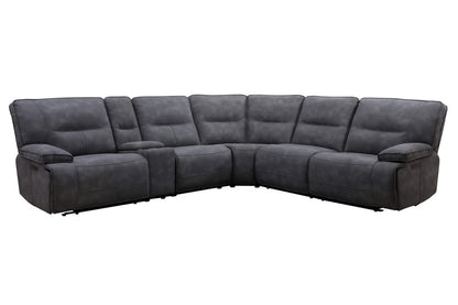 Parker House - Gladiator - Cobalt 6 Piece Modular Power Reclining Sectional with Power Headrests and Entertainment Console with USB Pop-up - MGLA-PACKA(H)-CBL view 1