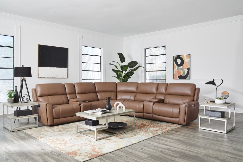 Parker House - Hancock - Apple Cider 7 Piece Zero Gravity Power Reclining Sectional with Power Adjustable Headrests - Apple Cider - MHAN-KIT-7A-P3Z-APCI view 2
