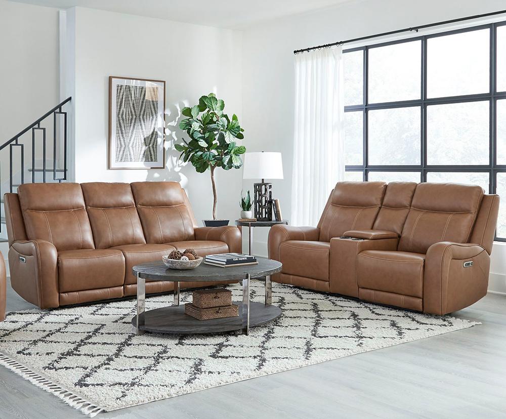 Parker House - Haywood - Butternut Power Reclining Sofa and Loveseat - MHAY-32PH-BTNT view 2