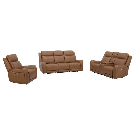 Parker House - Haywood - Butternut Power Reclining Sofa, Loveseat and Recliner - MHAY-321PH-BTNT view 1