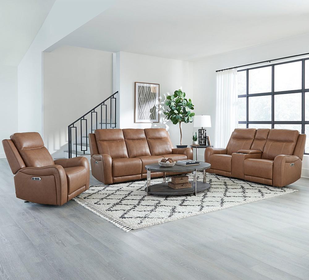 Parker House - Haywood - Butternut Power Reclining Sofa, Loveseat and Recliner - MHAY-321PH-BTNT view 2