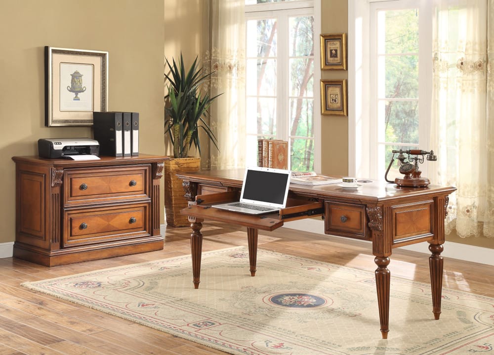 Parker House - Huntington Writing Desk in Antique Vintage Pecan - HUN#485 view 4