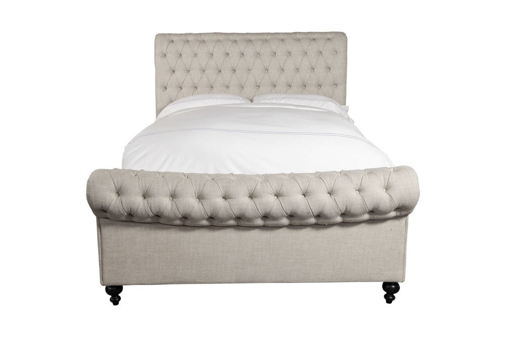 Parker House - Jackie Queen Bed in Crepe - BJAC8000-3-CRP veiw 2