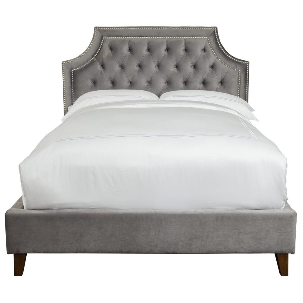Parker House - Jasmine Flannel (Grey) Queen Bed - BJAS8000-2-FLN view 2