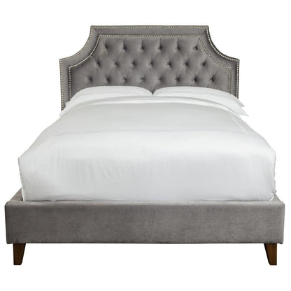 Parker House - Jasmine Flannel (Grey) Queen Bed - BJAS8000-2-FLN view 2
