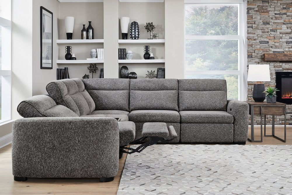 Parker House - Kline - Nightfall 6 Piece Power Reclining Sectional with Extension Footrests - Nightfall - MKLI-KIT-800-6A-NTFL view 2