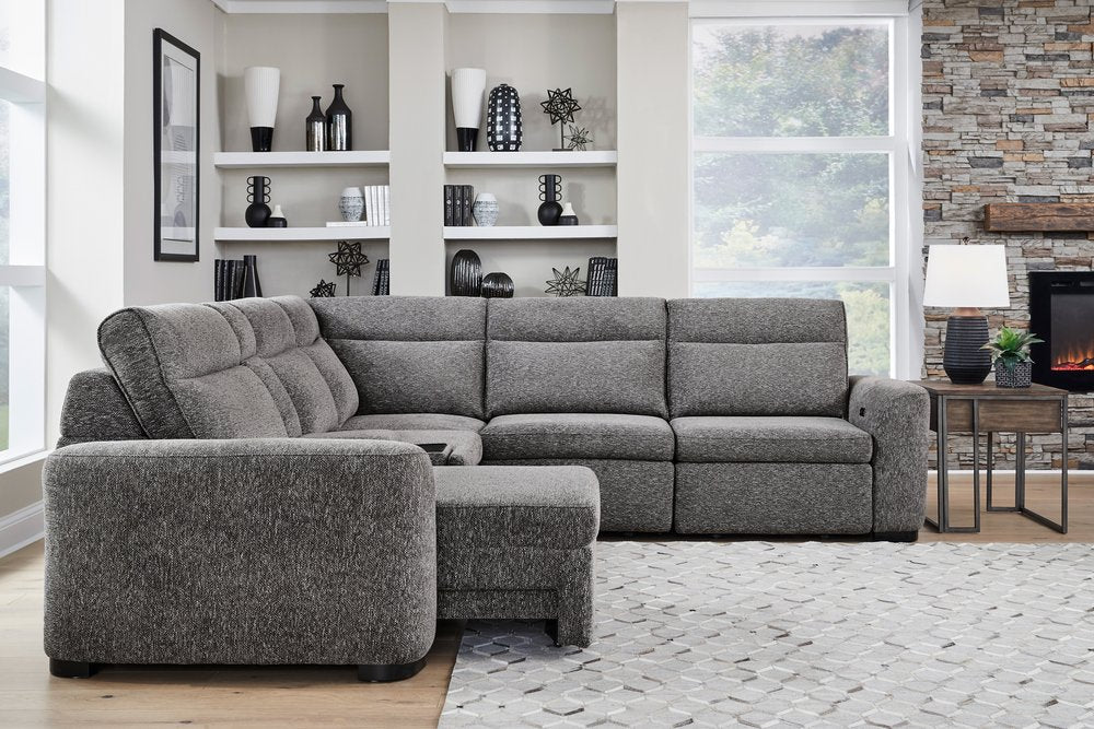 Parker House - Kline - Nightfall 6 Piece Power Sliding Sectional with Extension Footrests - Nightfall - MKLI-KIT-700-6A-NTFL view 4