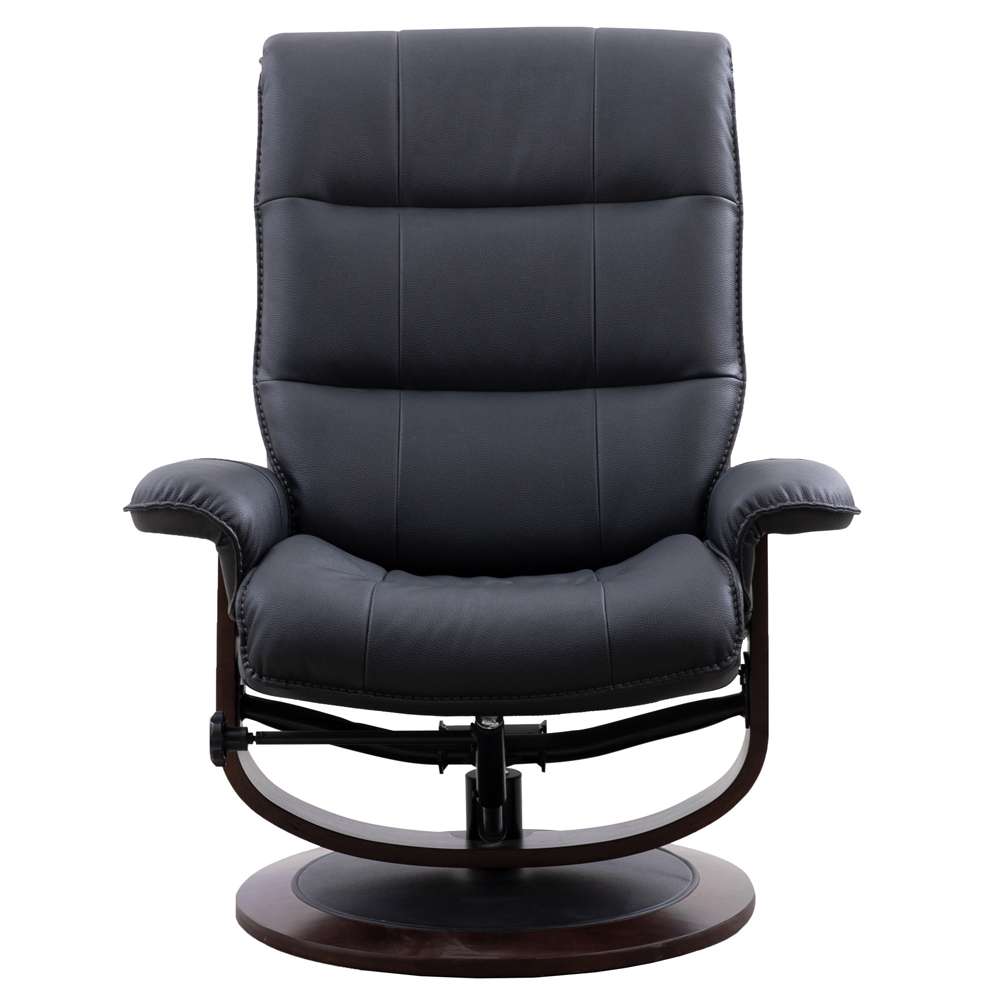 Parker House - Knight - Black Manual Reclining Swivel Chair and Ottoman - MKNI#212S-BLC view 2