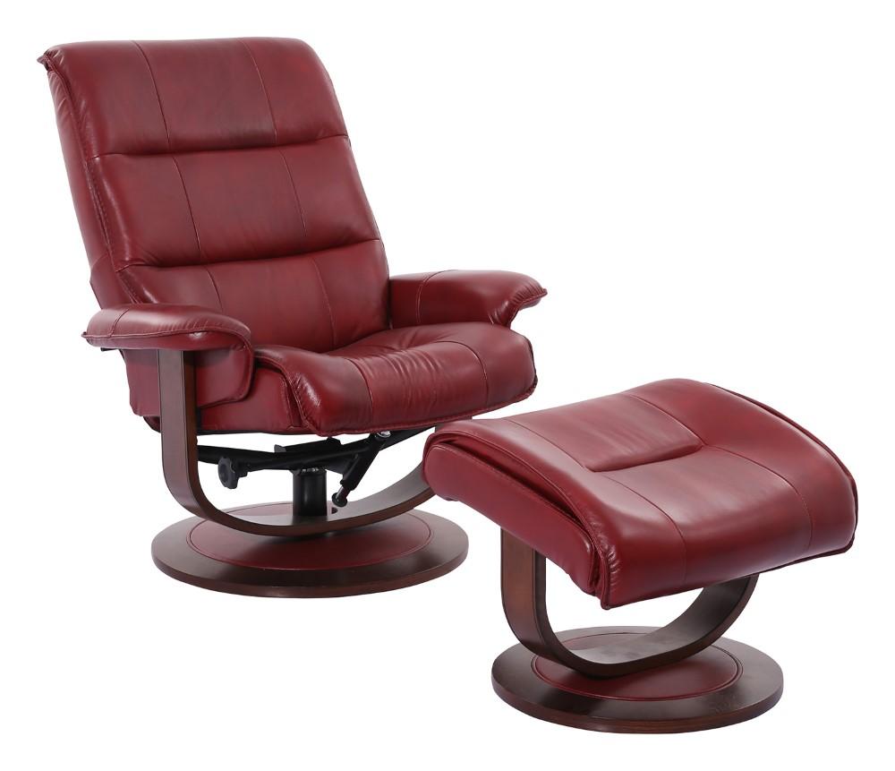 Parker House - Knight Manual Reclining Swivel Chair and Ottoman in Rouge - MKNI212S-ROU view 1