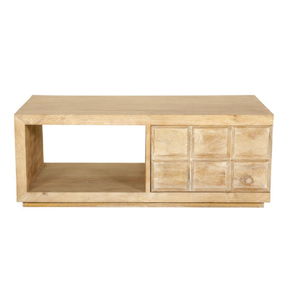 Parker House - Laguna Rectangular Storage Cocktail Table - Bleached Natural - LAG-01 view 1