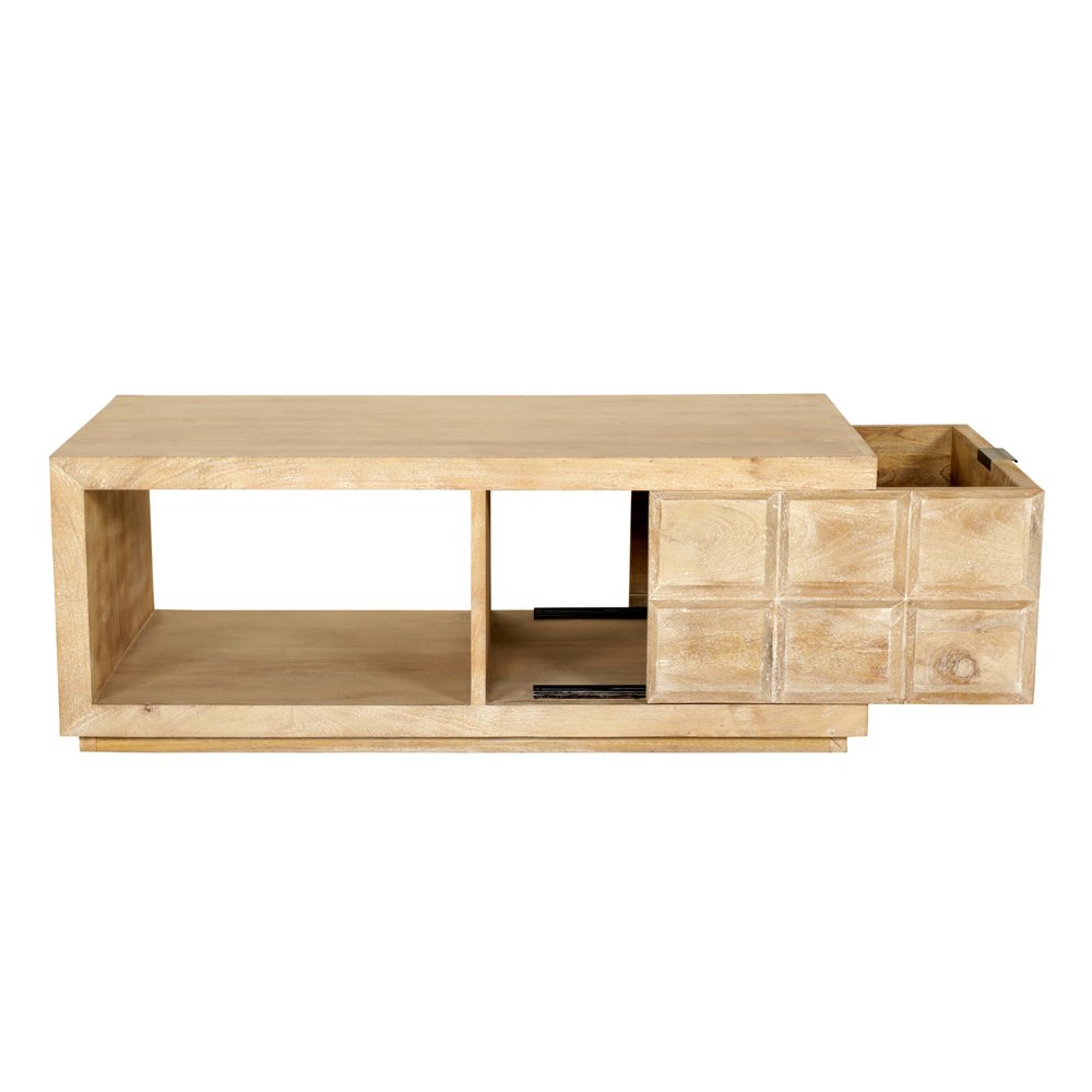 Parker House - Laguna Rectangular Storage Cocktail Table - Bleached Natural - LAG-01 view 2