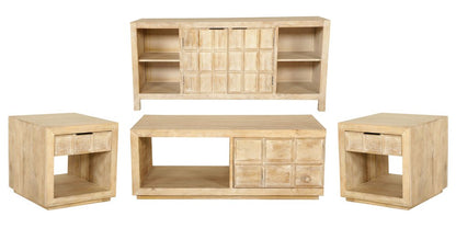 Parker House - Laguna Rectangular Storage Cocktail Table - Bleached Natural - LAG-01 view 3