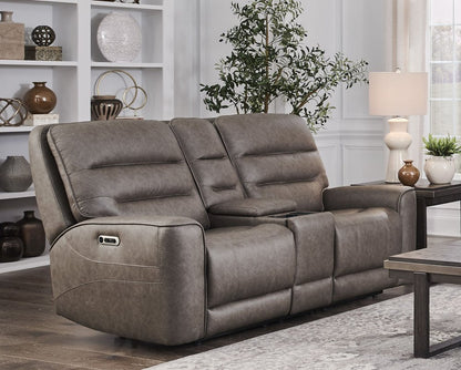 Parker House - Lawson - Sydney Brunette Power Zero Gravity Tilt Console Loveseat P2 - Sydney Brunette - MLAW-822CP2ZT-SYBR view 1